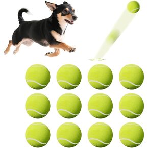 susu & wuwu 12 Pack Mini Tennis Balls for Small Dogs, 2 Inch Small Tennis Balls for Dog Interactive Playing Fetching Training, Puppy Toys to Keep Them Busy