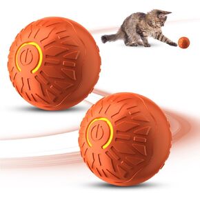 2PCS Duraspin Dog Ball, 2025 Upgrade Vibrating Dog Ball Interactive Pet Balls Shaky Toy, USB Rechargeable Smart Shaking Pet Bounce Balls Automatic Moving Pet Toy for All Dogs (#B1+#B2)