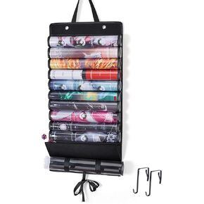 Playmat Storage, TCG&MTG Playmat Organizer with 2 Door Hooks, Fits 12 Play Mats, 1 Tube, Hangable & Portable Case (12 PVC Slots)