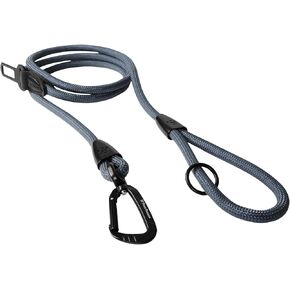 pawspassion rop rop dog leash 6 ft ، 2-in-1 مقود الكلب الشاق مع مشبك حزام الأمان ، تشابك 360 درجة من الألمنيوم carabiner ، جميع الأجهزة المعدنية ، سبيكة o (Evergreen)