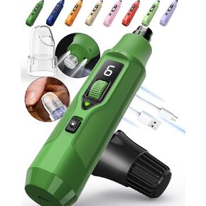 YABIFE 7-Speed Dog Nail Trimmers, Professional Dog Nail Grinder with Light - Heavy Duty Pet Nail Grinder for Dogs/Cats/Birds/Small Animals - Whisper Quiet, Single Hand Operation