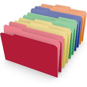 Staples Heavyweight Colored File Folders, 3 Tab, Legal, 50/Box