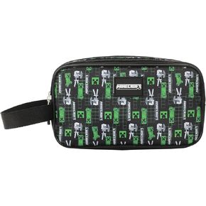 Bioworld Minecraft Creepers Dual-Compartment Utility Case With Webbing Pull Handle