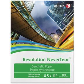Limited Papers (TM) Performance Never Tear Digital Polyester Paper, 8.5" x 11", White. (1200 sheets, 8 mil)