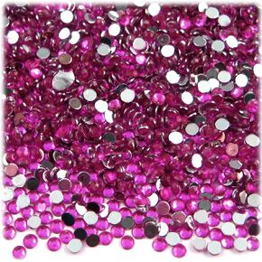 The Crafts Outlet 10,000pc Flatback Acrylic Rhinestones Round 3mm (10ss) Charcoal Gray