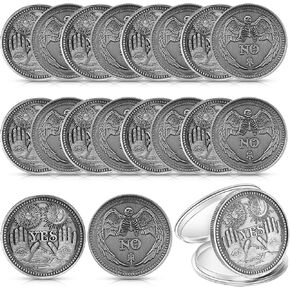 Sureio 20 Pcs Yes No Challenge Coin Decision Maker Lucky Coin Kindness Coins Medallion Souvenir Divination Flip Metal Coins Holiday School Office Gift Party Game Supplies (Silver)