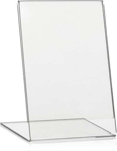 DIN Long (DL) Advertising Stand, L Stand, Table Stand as L Stand, Transparent, Made of Original Plexiglas, Pack of 5 in Saudi Arabia