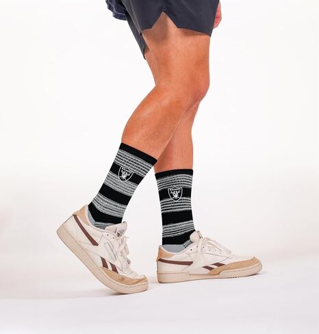 For Bare Feet NFL KANSAS CITY CHIEFS RMC Multi Stripe Crew Sock Team Color Large in Saudi Arabia