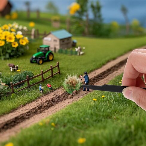 20 Pcs Static Grass Bushy Artificial Simulation Grass Lowland Shrubs Miniature Terrain Bushy Tufts for DIY Sandy Terrain Railway Game Scenery Landscape (Autumn Brown) in Saudi Arabia