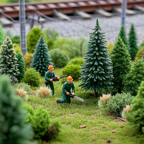 20 Pcs Static Grass Bushy Artificial Simulation Grass Lowland Shrubs Miniature Terrain Bushy Tufts for DIY Sandy Terrain Railway Game Scenery Landscape (Autumn Brown) in Saudi Arabia