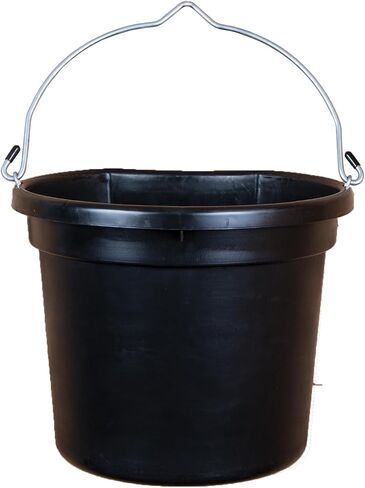 Gold Flatback Bucket 18 Qt. | Designed by Professional Horsemen | Durable & Weather Resistant | Rubber Tipped Handle Ends in Kuwait
