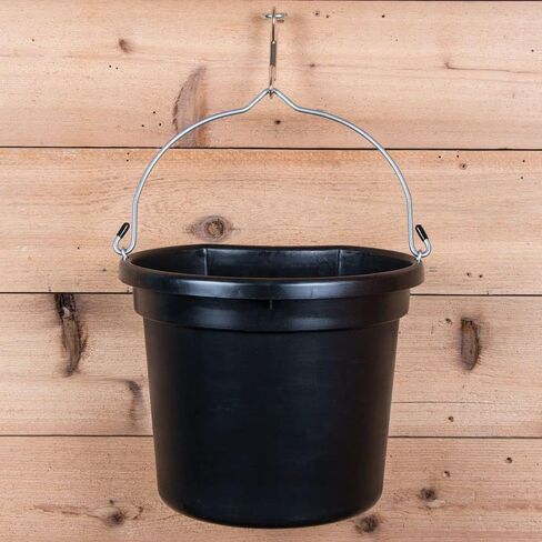 Gold Flatback Bucket 18 Qt. | Designed by Professional Horsemen | Durable & Weather Resistant | Rubber Tipped Handle Ends in Kuwait