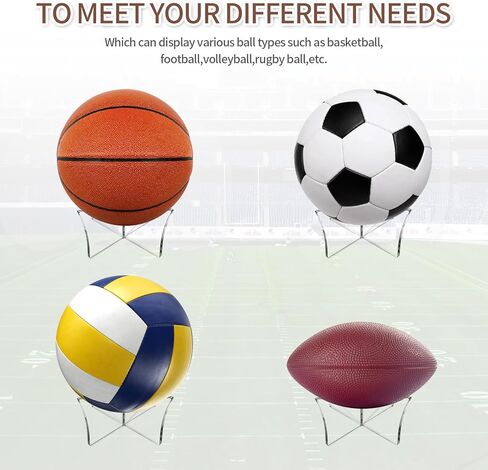6 قطع حامل كروي أكريليك: حامل عرض لكرة السلة وكرة القدم والكرة الطائرة وكأس تذكارية للتخزين باللون الأسود in Kuwait