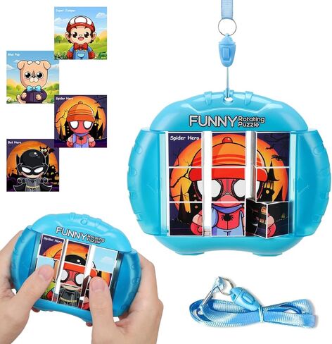 3D Rotating Puzzles for Kids 3 4 5 6 7 8 Year Old, 4 Puzzles in 1, Toddler Toy for Travel, Car, Airplane, Road Trip Activities, Fine Motor Skills, Fidget, Boys & Girls Gifts in Saudi Arabia