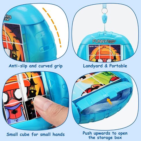 3D Rotating Puzzles for Kids 3 4 5 6 7 8 Year Old, 4 Puzzles in 1, Toddler Toy for Travel, Car, Airplane, Road Trip Activities, Fine Motor Skills, Fidget, Boys & Girls Gifts in Saudi Arabia
