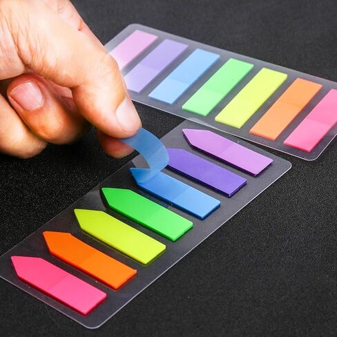 4 Sets Sticky Tabs, Neon Book Tabs, Colored Flag Page Tabs Self Adhesive for Annotating Books, Page Markers, Fluorescent File Index Tabs for Notebooks, Removes Cleanly, 640pcs in Saudi Arabia