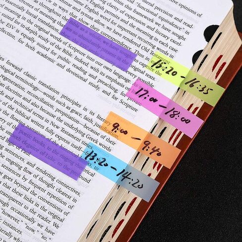 4 Sets Sticky Tabs, Neon Book Tabs, Colored Flag Page Tabs Self Adhesive for Annotating Books, Page Markers, Fluorescent File Index Tabs for Notebooks, Removes Cleanly, 640pcs in Saudi Arabia