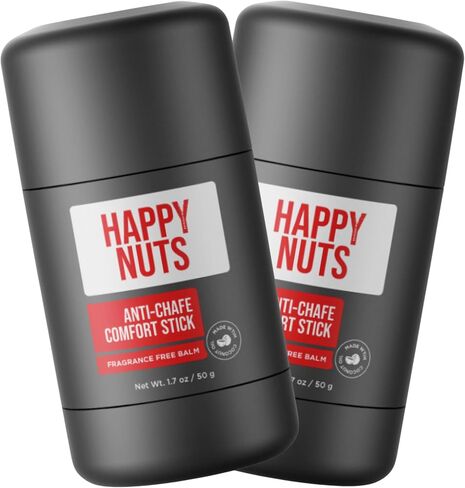 HAPPY NUTS Anti-Chafe Comfort Stick for Men: Ultimate Friction Defense & Chafing Prevention for Active Lifestyles - Perfect for Runners, Cyclists, and Active Men Who Experience Chafing (Unscented) in Saudi Arabia