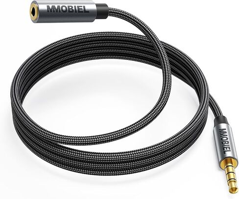 MMOBIEL 3.5mm Audio Male to Male Jack Aux Cable – 4-Pole TRRS Jacks – Aux to Aux Cable – Headphone Extension Cable – Audio and Microphone – Compatible with Headset, Earphone, Phone etc. – 3.3 Foot in Kuwait