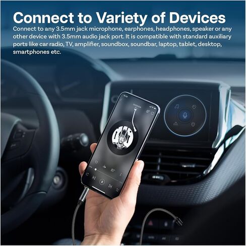 MMOBIEL 3.5mm Audio Male to Male Jack Aux Cable – 4-Pole TRRS Jacks – Aux to Aux Cable – Headphone Extension Cable – Audio and Microphone – Compatible with Headset, Earphone, Phone etc. – 3.3 Foot in Kuwait