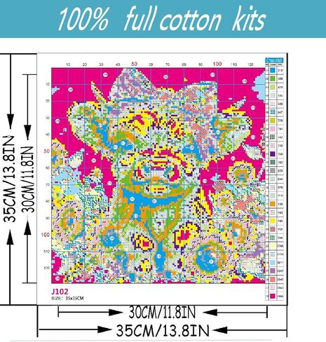 Cow Stamped Cross Stitch Kits for Adults Beginner,Counted Embroidery Kits in Saudi Arabia