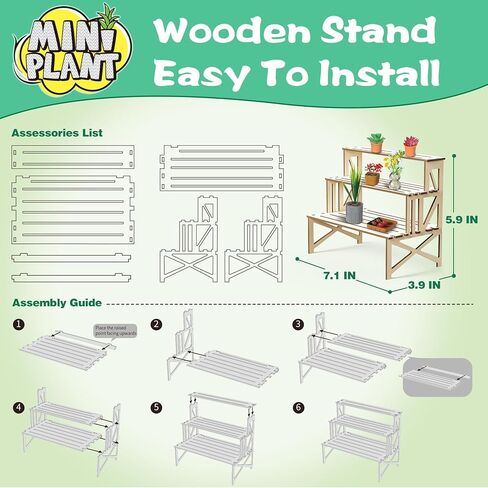Make It Miniature Botanicals Collectibles Playset, Paper Flower Bouquet DIY Crafts, Mini Plants, Bonsai, Potted, Succulent, Garden, Farm, Wooden Stand for Display, Collectors, Toy Gift, 6+, 70 Pcs in Kuwait