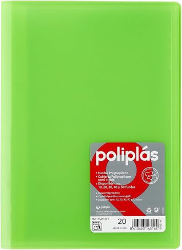 grafoplas – Folder Foolscap, Tapas, PP poliplás Translucent 20 Green in Saudi Arabia