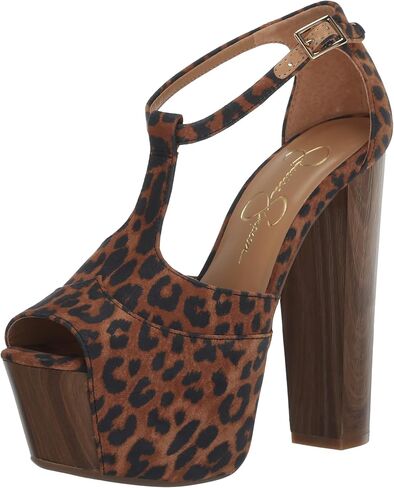 Jessica Simpson Women's Dany T-Strap Platform Sandal Wedge, Natural, 9 in Saudi Arabia
