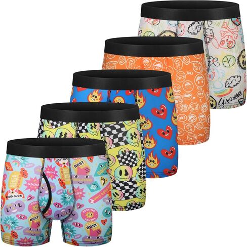 الأولاد سراويل داخلية بوكسر القطن ملابس داخلية للأولاد الكبار تنفس لينة شبكة الأداء الرياضة الملاكمين ملخصات مع يطير 5 حزمة 10-12 in Kuwait