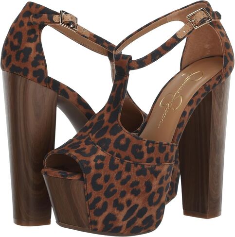 Jessica Simpson Women's Dany T-Strap Platform Sandal Wedge, Natural, 9 in Saudi Arabia