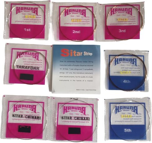 Sitar Strings Karuna Sitar Strings Without Tarafdar 7 string only in Kuwait