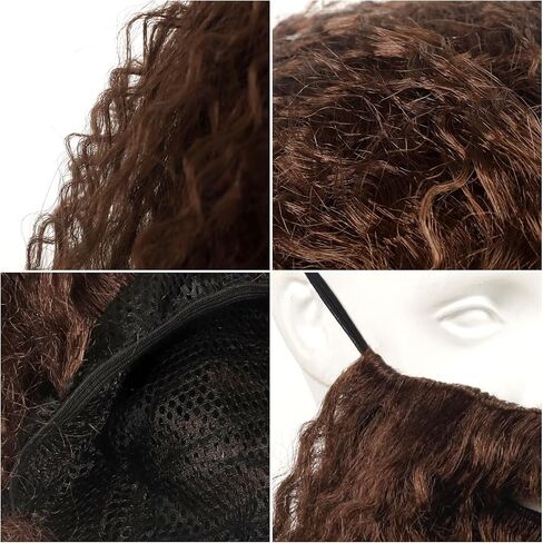 Realistic gray Wizard Beard and Wig - Halloween Funny Adult Wizard Beard and Wig Costume Accessories in Saudi Arabia