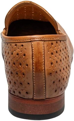 Stacy Adams Men's Winden Perfed Slip On Loafer, White, 12 in Kuwait