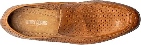 Stacy Adams Men's Winden Perfed Slip On Loafer, White, 12 in Kuwait