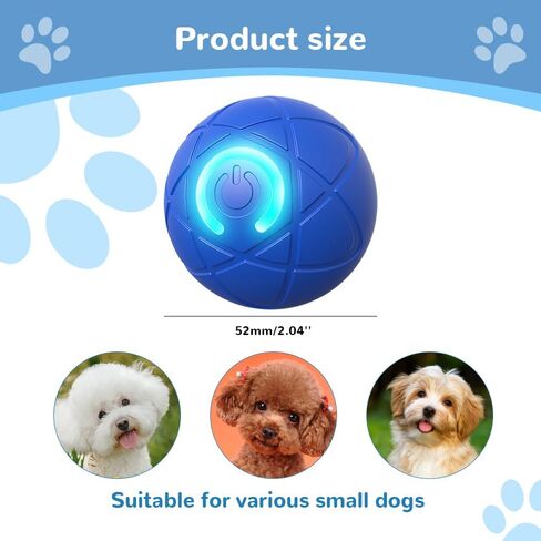 2PCS Duraspin Dog Ball, 2025 Upgrade Vibrating Dog Ball Interactive Pet Balls Shaky Toy, USB Rechargeable Smart Shaking Pet Bounce Balls Automatic Moving Pet Toy for All Dogs (#B1+#B2) in Kuwait