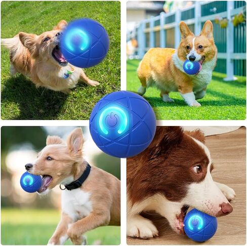 2PCS Duraspin Dog Ball, 2025 Upgrade Vibrating Dog Ball Interactive Pet Balls Shaky Toy, USB Rechargeable Smart Shaking Pet Bounce Balls Automatic Moving Pet Toy for All Dogs (#B1+#B2) in Kuwait