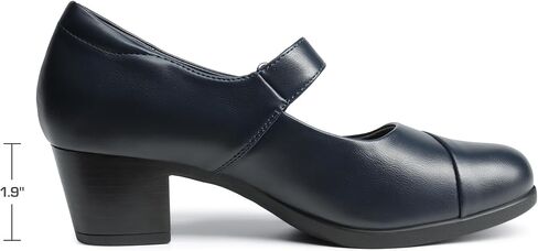 DREAM PAIRS Women's Chunky Low Block Closed Toe Heels Mary Janes Pumps Comfortable Round Toe Dress Work Wedding Shoes in Kuwait