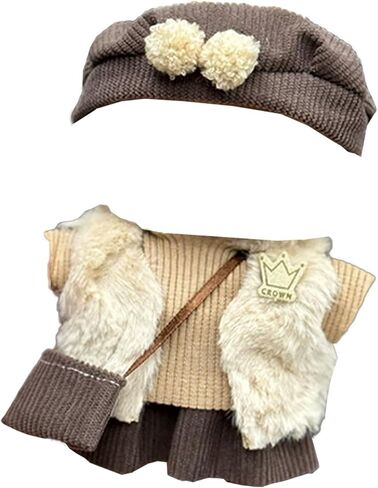 Doll Cloths for 17cm Doll ، 6 حزم للدمية 17 سم ، مثالية للعب والعرض ، إكسسوارات دمية لهواة جمع الدمى (بدون دمى) (مجموعة 5) in Kuwait