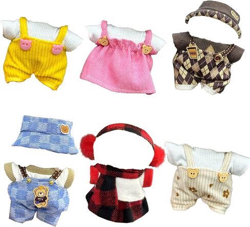 Doll Cloths for 17cm Doll ، 6 حزم للدمية 17 سم ، مثالية للعب والعرض ، إكسسوارات دمية لهواة جمع الدمى (بدون دمى) (مجموعة 5) in Kuwait