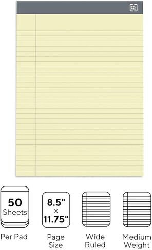 Staples Tru Red TR58194 Notepads ، 8.5 بوصة × 11.75 بوصة ، واسعة ، العاج ، 50 ورقة/وسادة in Kuwait