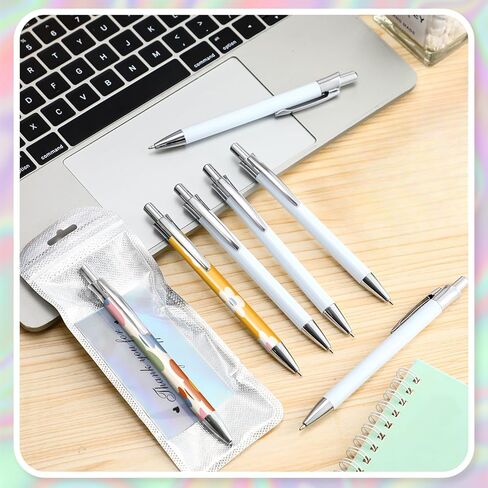 Yexiya 30 Pcs Sublimation Pens Kit Sublimation Pens Blank with Resealable Pouch Bag and Holographic Thank You Card Sublimation Ballpoint Pen School Supply for Christmas Office School Stationery Supply in Saudi Arabia