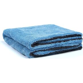 Microfiber Towel for Cars, 1000GSM Car Drying Towel, Double Twist Pile & Edgeless Design, No Streaks, Scratches, or Water Spots, Soft and Absorbent, 18"×24", Yellow&Grey