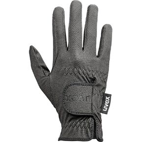 قفازات ركوب الخيل Uvex Sportstyle للنساء والرجال، أسود، 8.5 - قابلة للتنفس وقابلة للغسل مع إمكانية اللمس