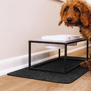 G-Floor Drip & Dry Absorbent Pet Food Bowl Mat 3-Pack (14 in. x 30 in., Grey) - Absorbent Layer with Waterproof Vinyl Backing Protects Your Floor