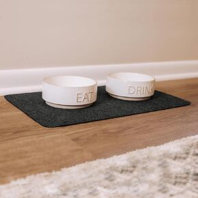 G-Floor Drip & Dry Absorbent Pet Food Bowl Mat 6-Pack (12 in. x 20 in., Grey) - Absorbent Layer with Waterproof Vinyl Backing Protects Your Floor
