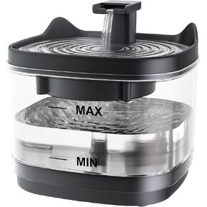Cat Water Drinking Fountain 75oz - Ultra Quiet Pet Water Dispenser with Isolated Pump, 4-Stage Filtration (2 Filters), Flowing Water for Cats & Small Dogs, Fountain and Stream Modes