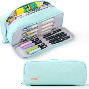 CICIMELON Pencil Case Large Capacity Pen Pouch with Zippered Bag Organizer for School Girls Adults, Navy