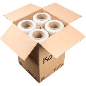 Karat Hand Wrap Stretch Film - 80 Gauge, 18"x1500' (4 rolls)