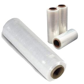 Heavy Duty Shrink Wrap 80 Gauge Stretch Film Quality Clear Pallet Stretch Wrap 18" X 1500' 20 Micron Thick 4 Rolls/Case