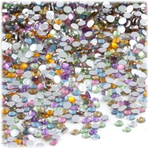 The Crafts Outlet 10,000pc Rhinestones Round 4mm - 16ss Flatback Champagne